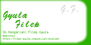 gyula filep business card